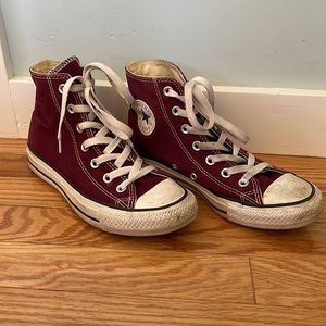 Converse Maroon High Top Sneaker